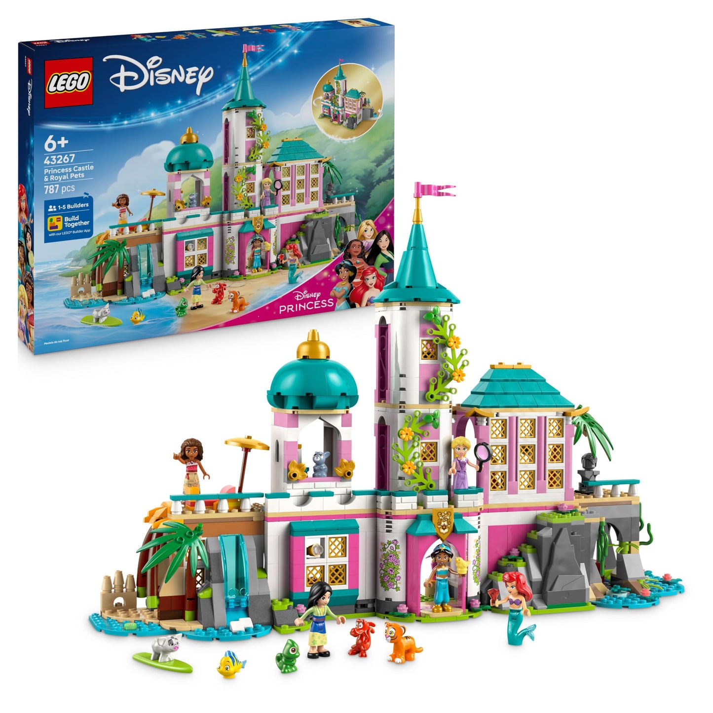 Disney Prinzessinnen Schloss mit Haustieren
