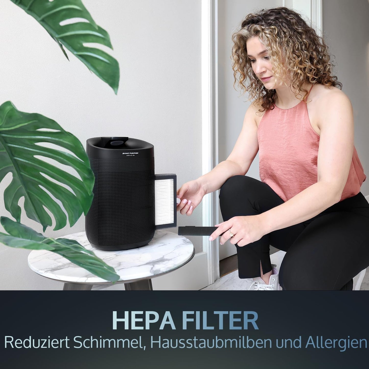 Leiser Luftentfeuchter & Luftreiniger D6 mit Filter, D6
