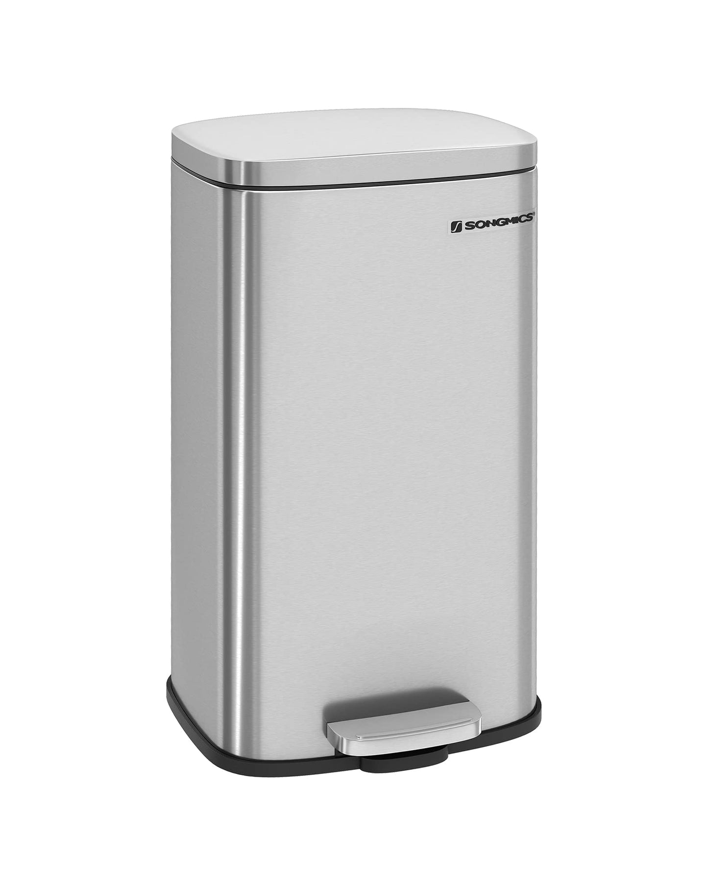 Mülleimer Ria mit Fusspedal und Softclose, silbern, 30 L