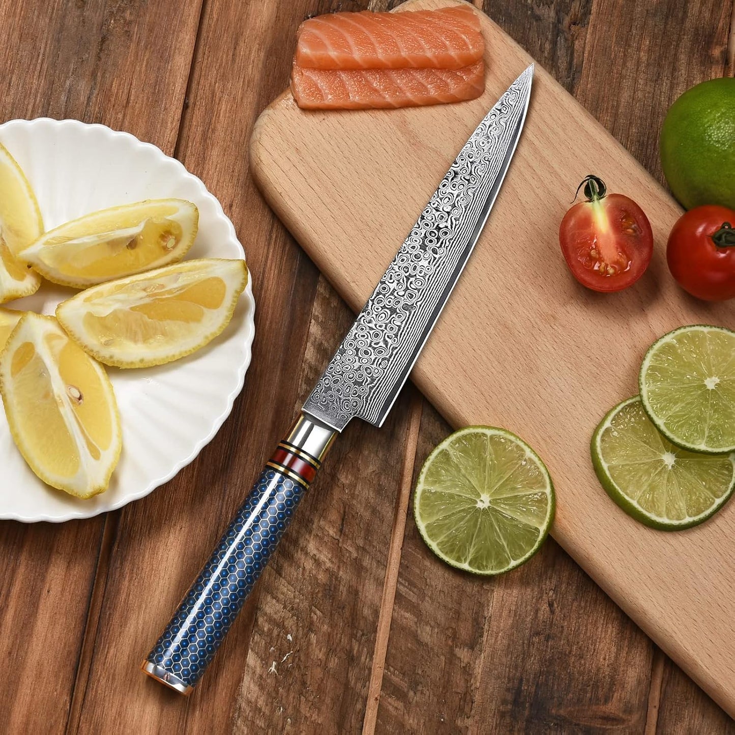 Damast Küchenmesser 15,24 cm Chefmesser, 6 inch