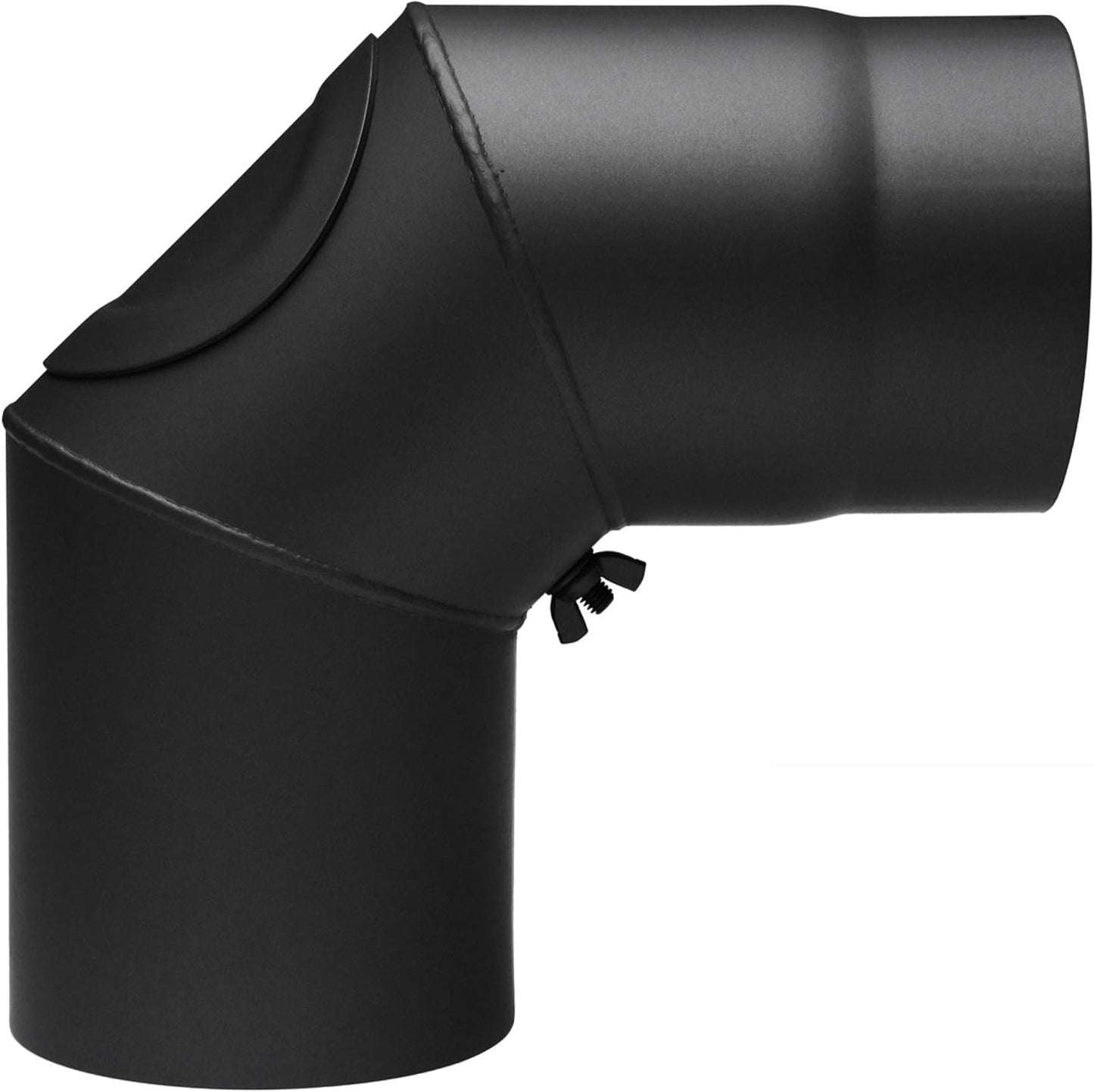 Rauchrohrbogen 150 mm mit Reinigungsöffnung (90°)