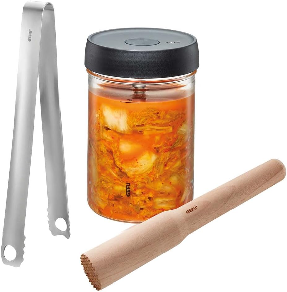 4-teiliges Fermentierset Nativo, 1 Liter (mit Stößel und Zange)