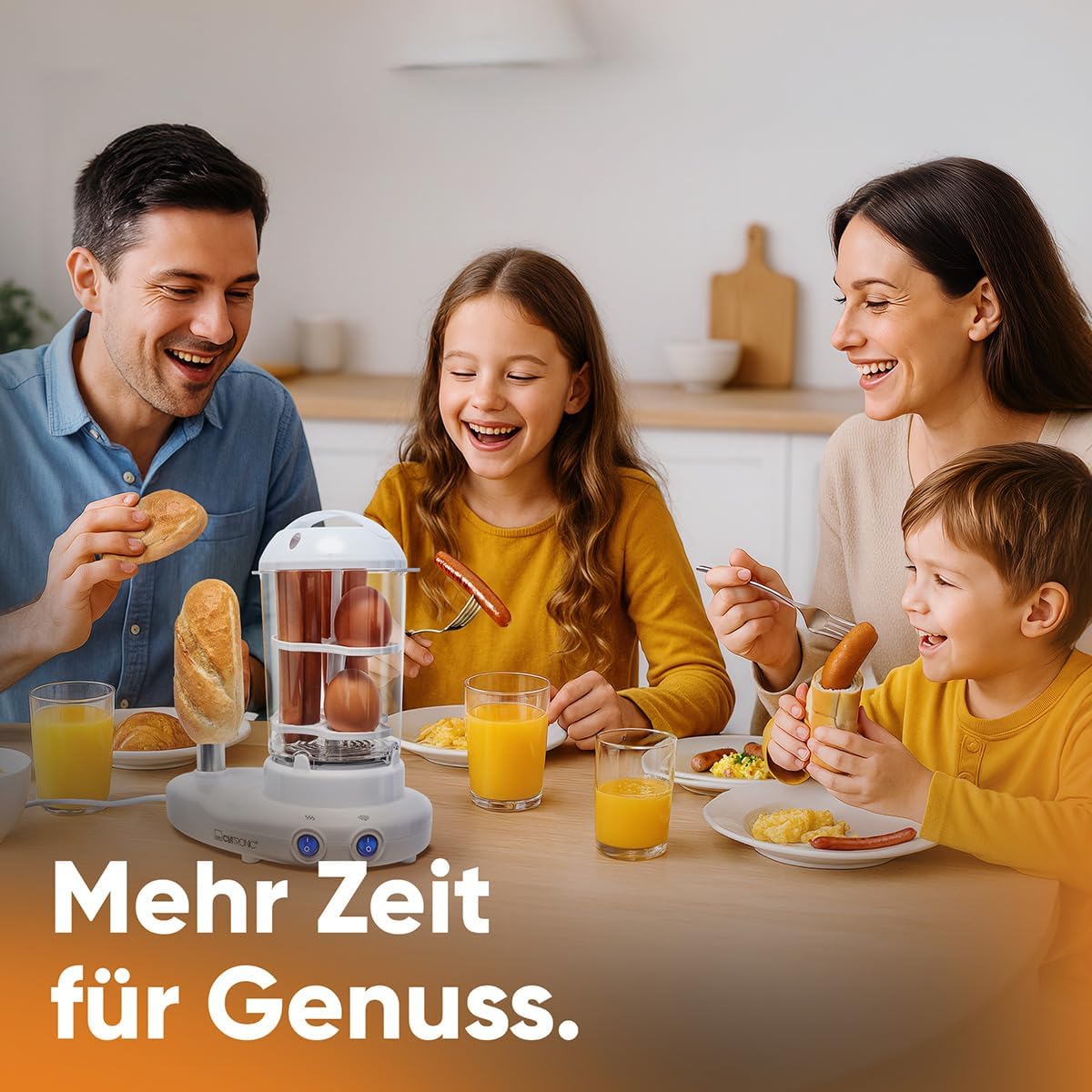 2in1 Hot Dog Maker & Eierkocher Set, Single