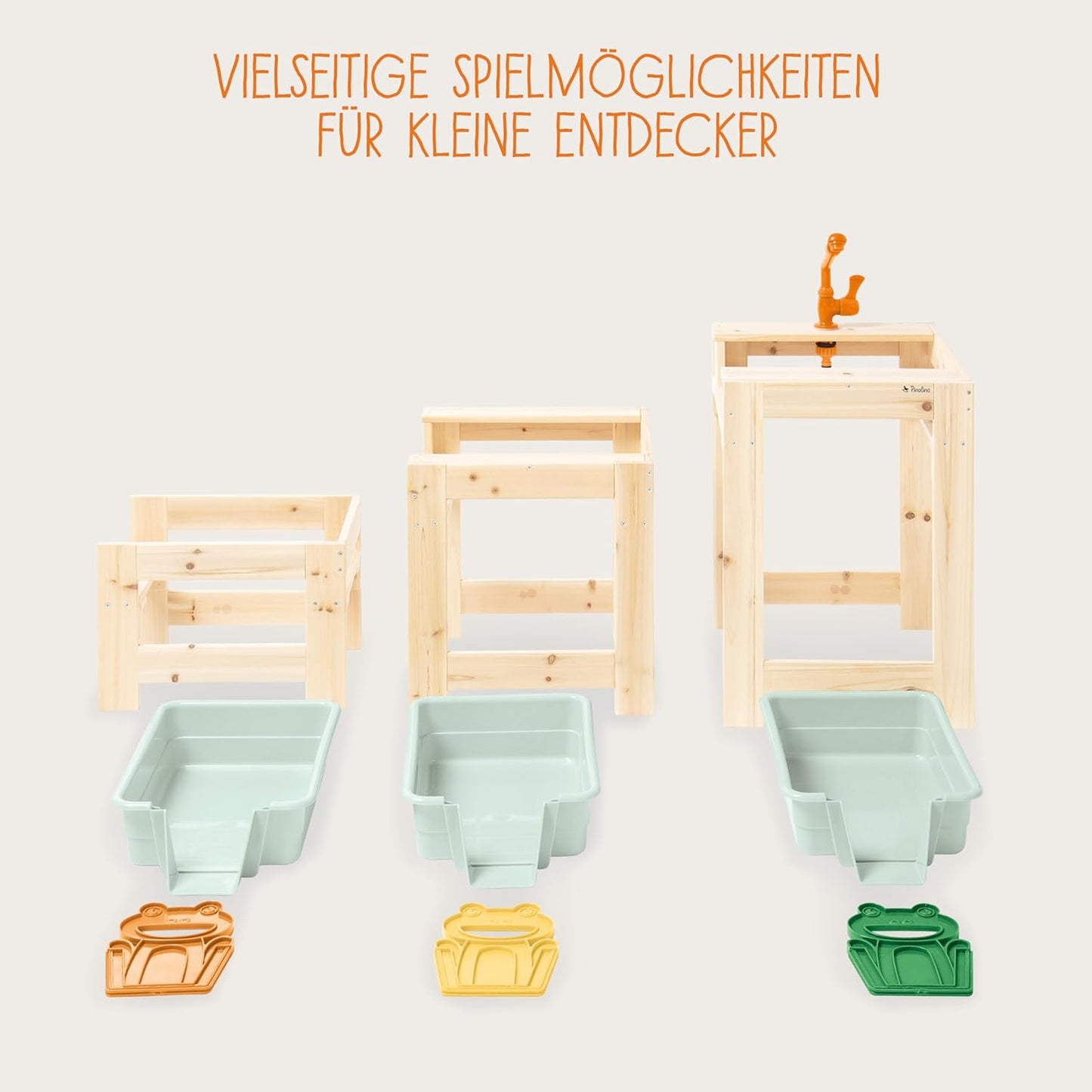 3-teiliges Wasserspieltisch-Set Frolino