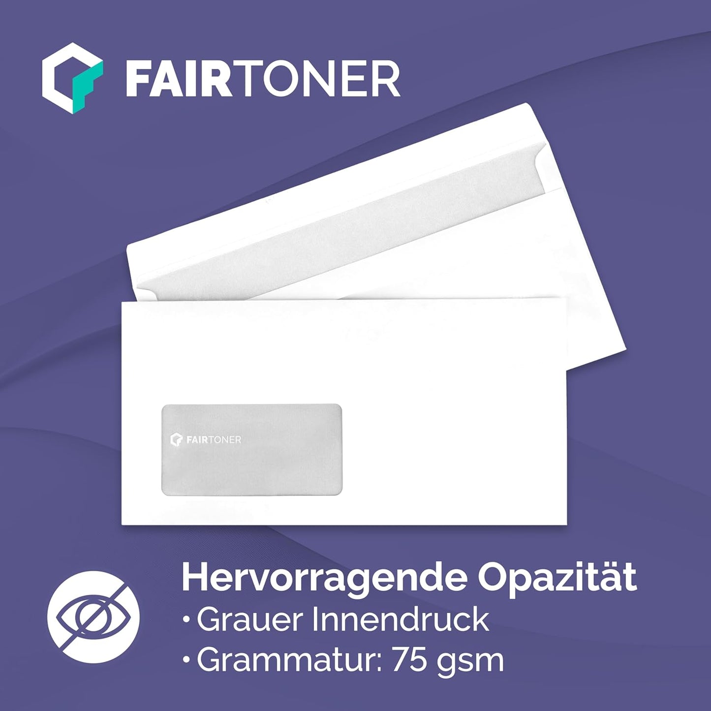 1000x Briefumschläge DIN lang mit Fenster