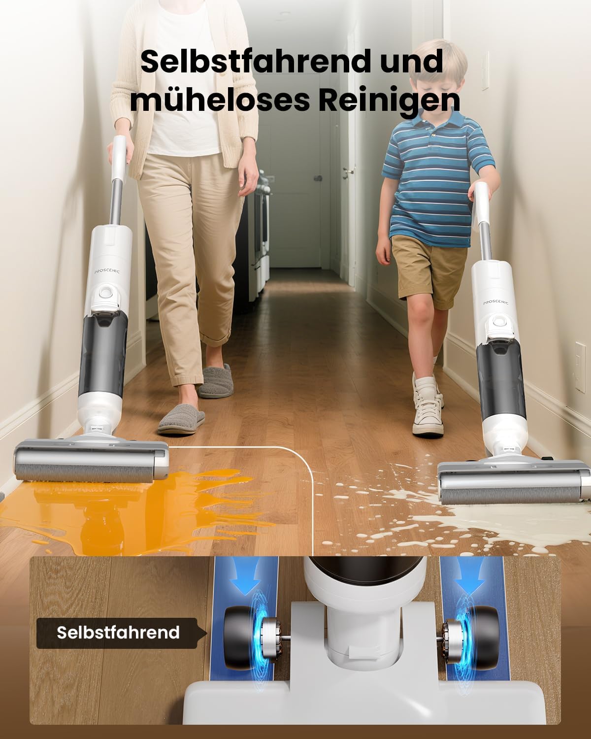 F10 Ultra+ Nass-Trockensauger mit Wischfunktion, Weiss L