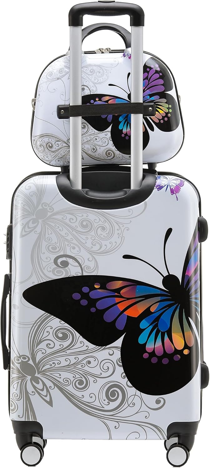 Hartschalen-Kofferset mit Beautycase (2-teilig), M-56cm + S (Beautycase)