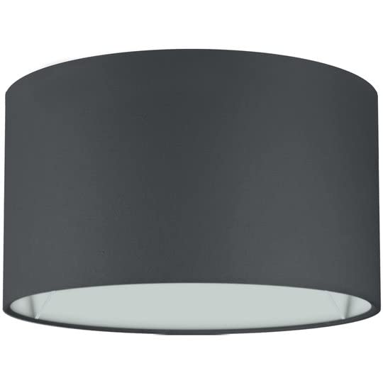 Premium Lampenschirm für E14/E27 Fassungen (Baumwolle), Schwarz Ø30cm | Höhe 20cm