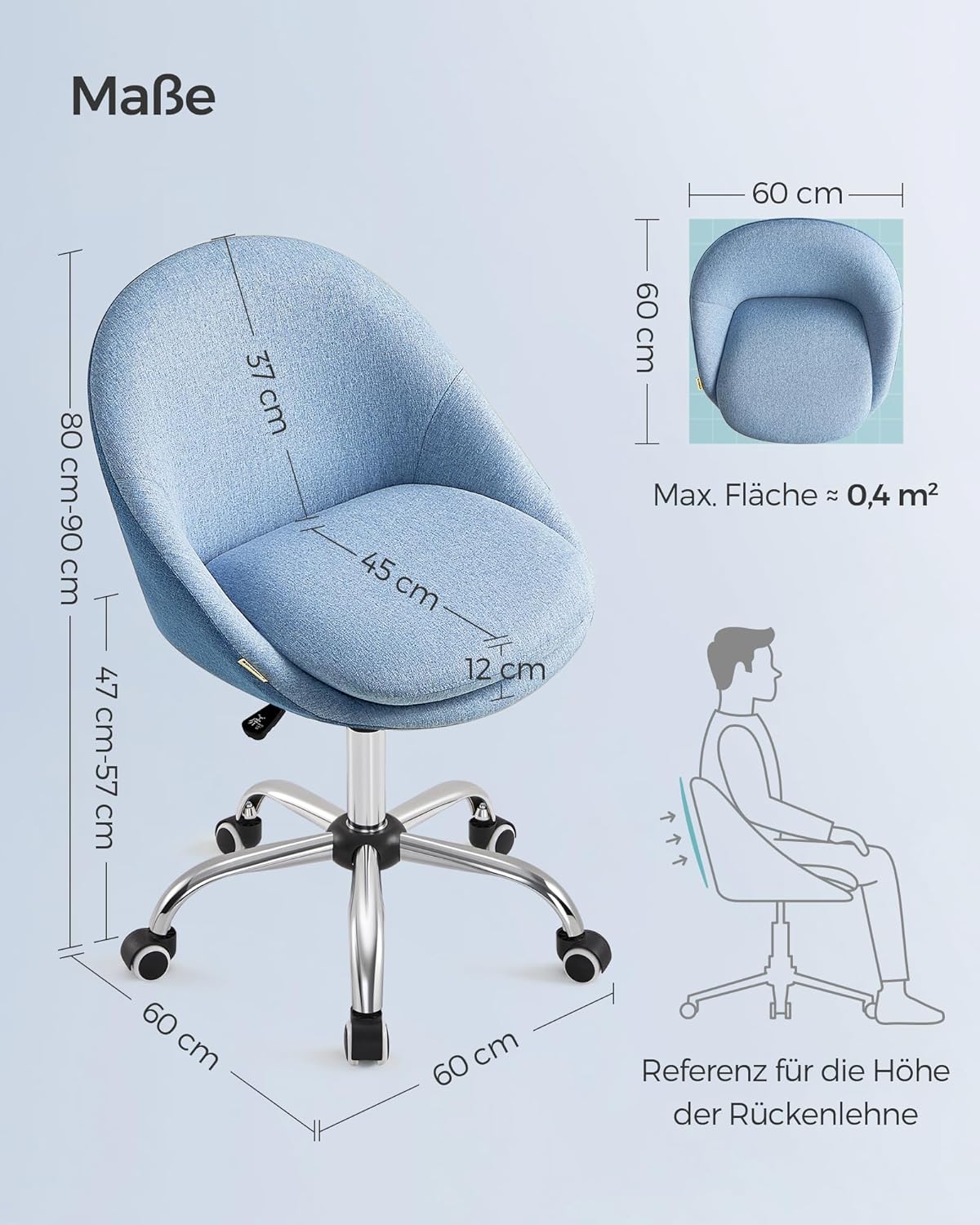 Homeoffice Stuhl, Blau