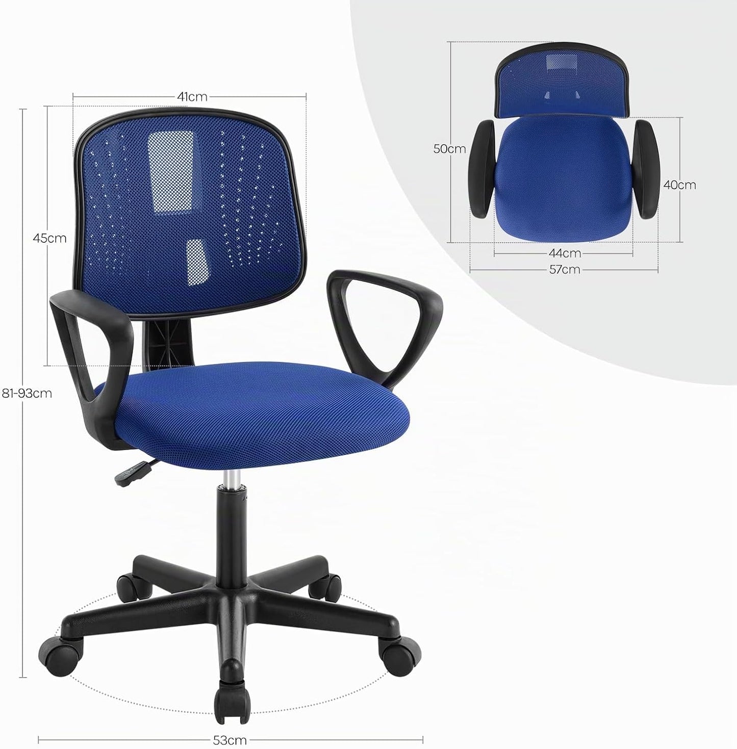 Ergonomischer Kinderschreibtischstuhl, Blau