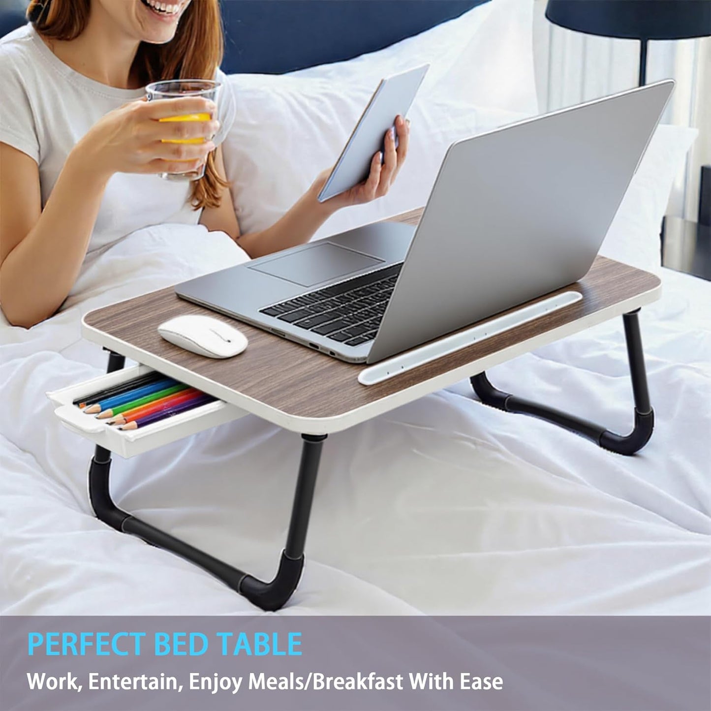 Laptop Bett- und Sofatisch, Small Brown 48x30