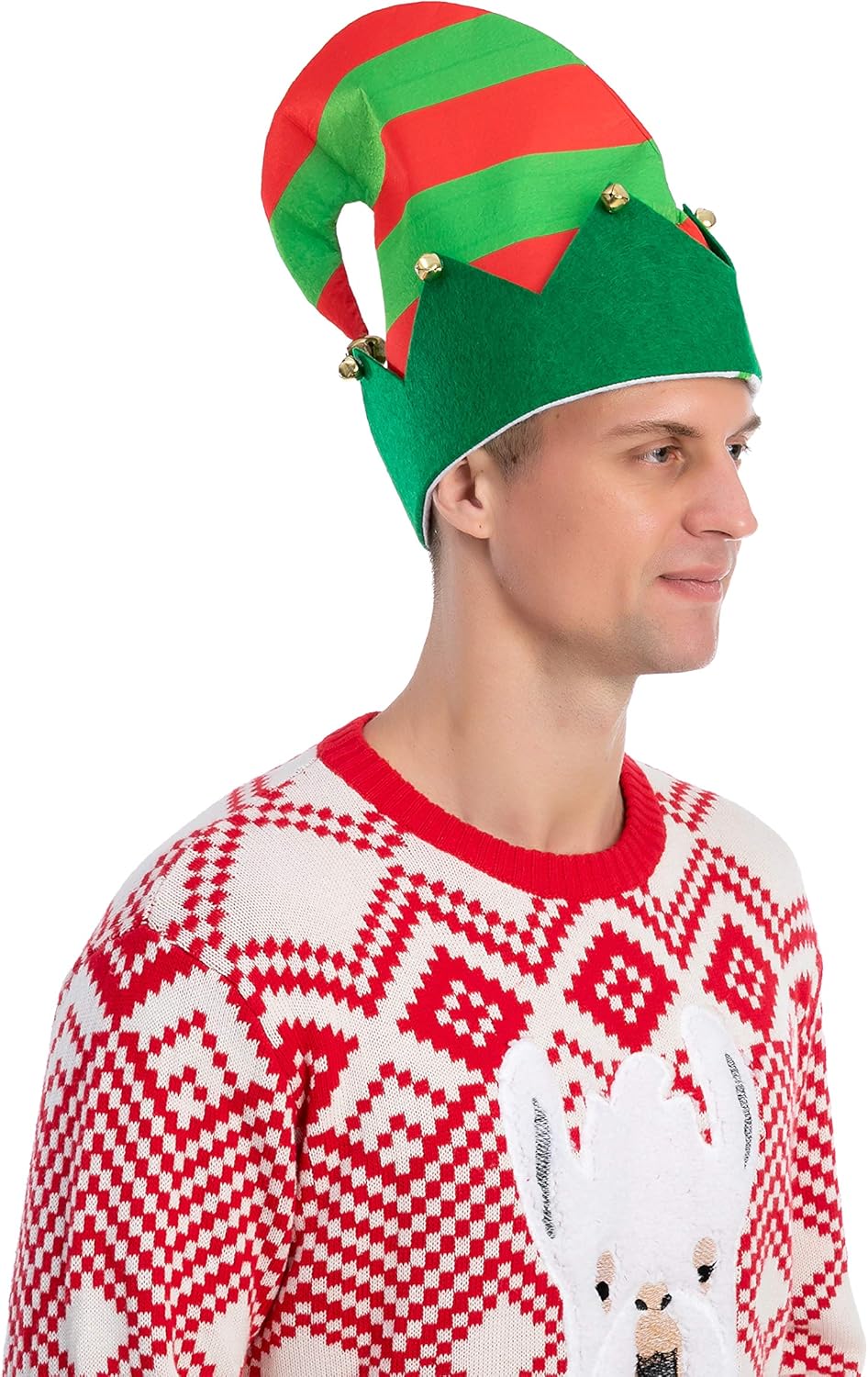 3-teiliges Weihnachtselfen Filzhüte-Set