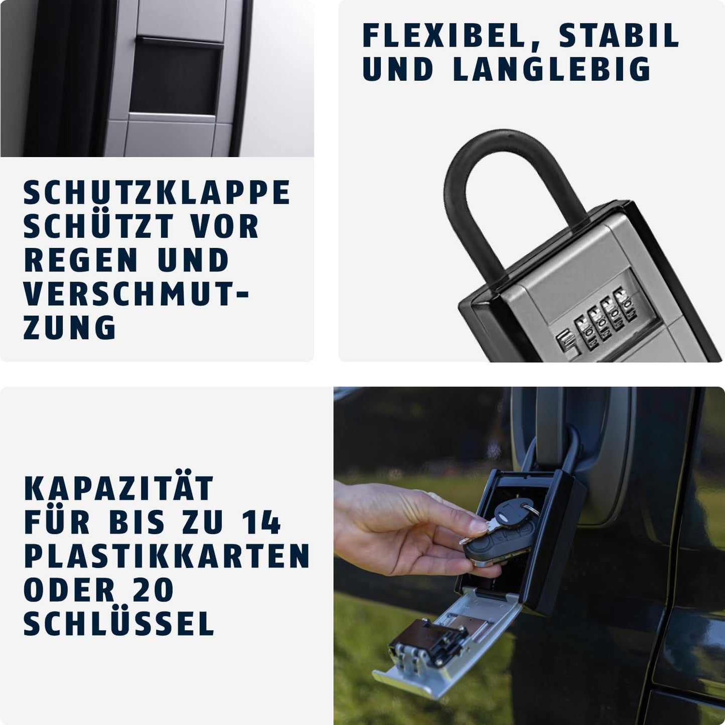 KeyGarage 797 Schlüsselbox mit Bügel zur Befestigung, Standard