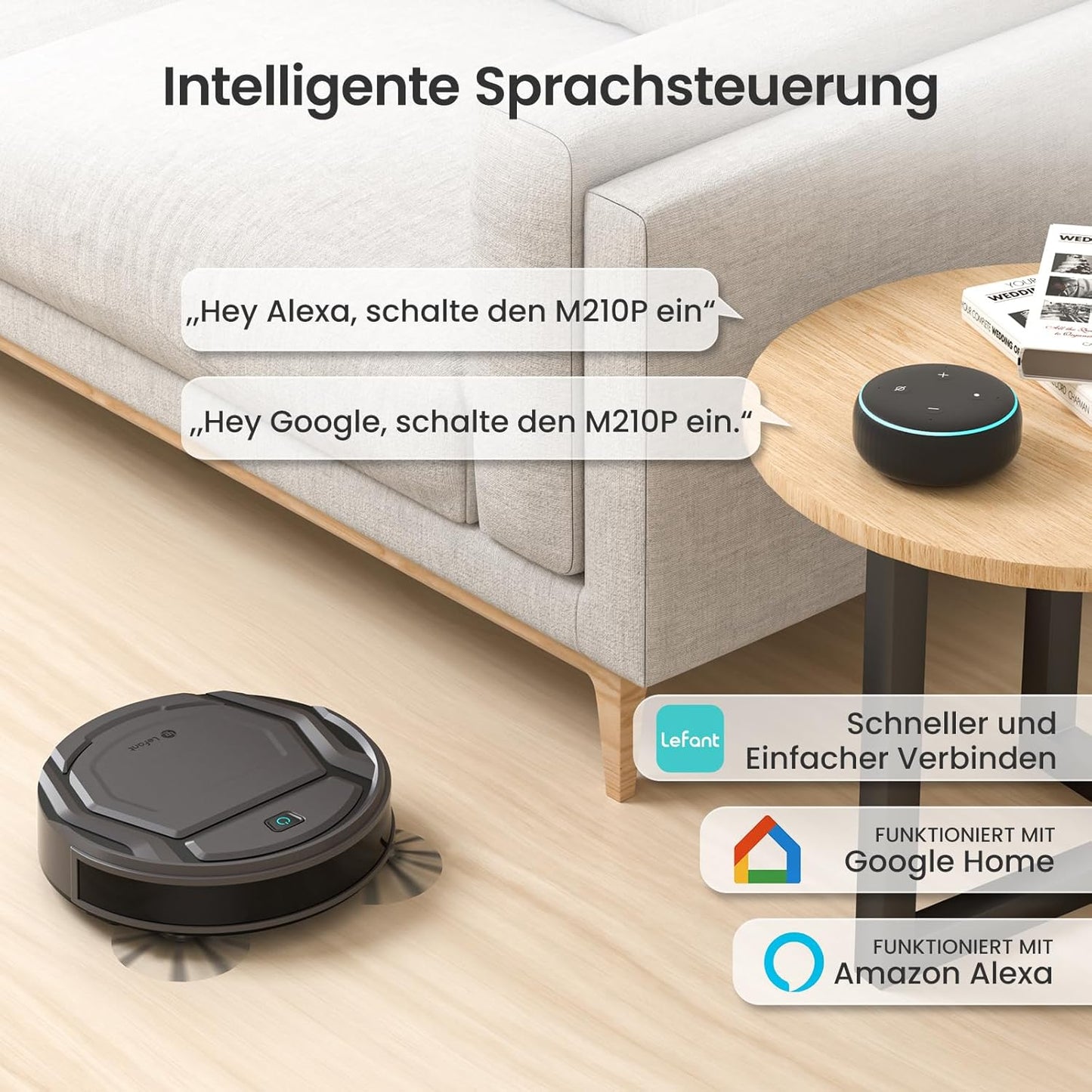 Saugroboter M210P mit WLAN und App-Steuerung, M210P