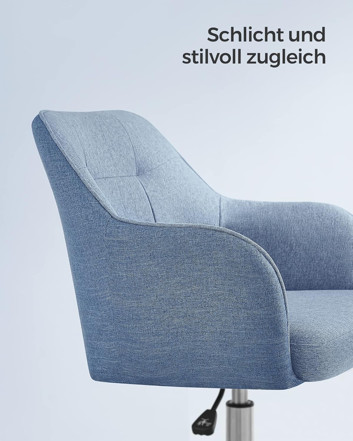 Ergonomischer Drehstuhl für Homeoffice, Baumwollmischung Blau