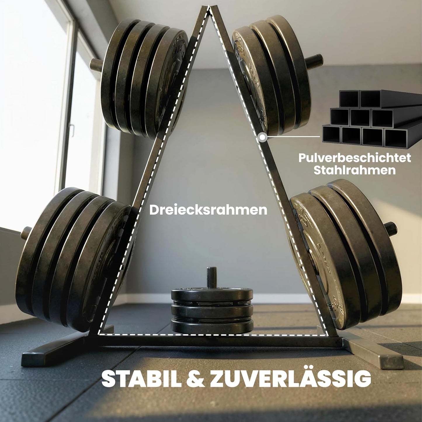 Hantelscheibenständer für 25 mm Scheiben