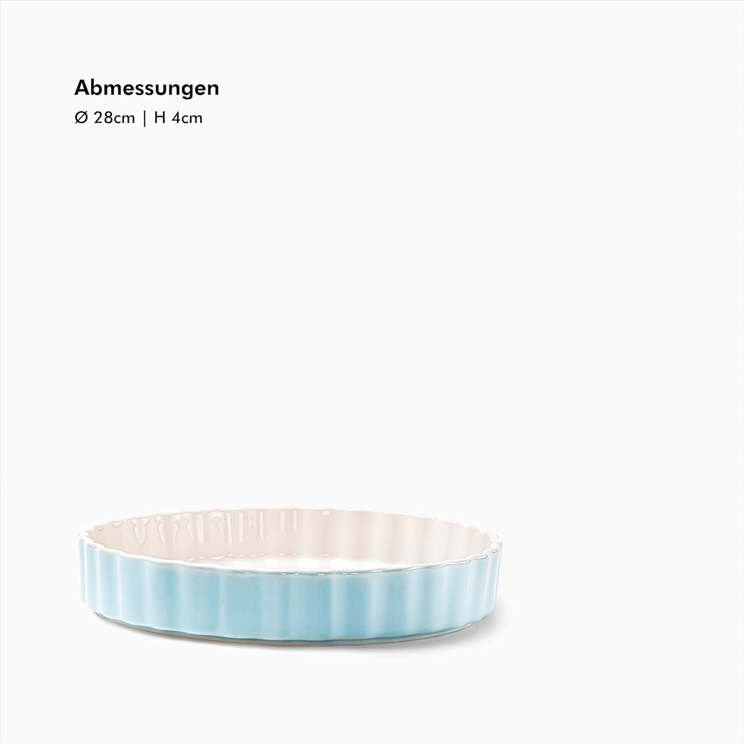 Tarte- und Quicheform, 28 cm, Tarteform Blau