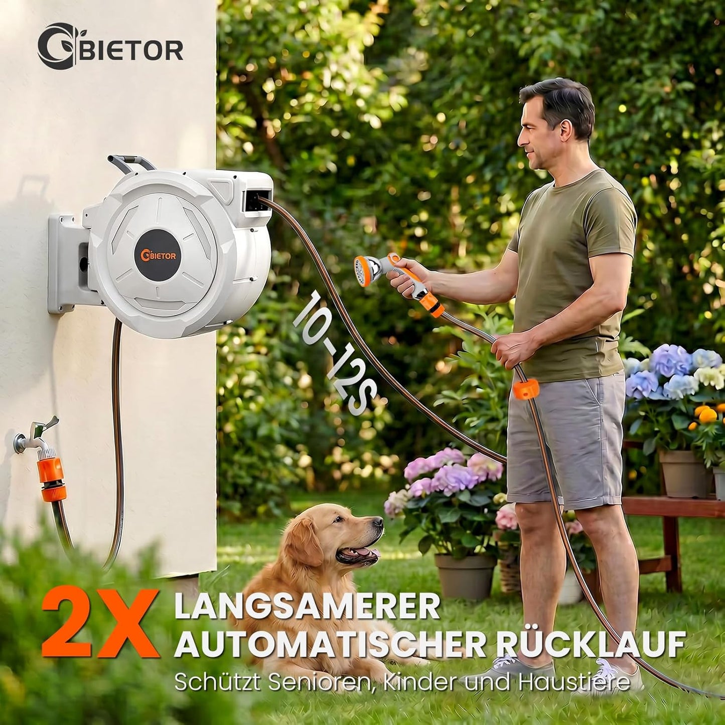 Schlauchtrommel mit Schwenkfunktion, 45M