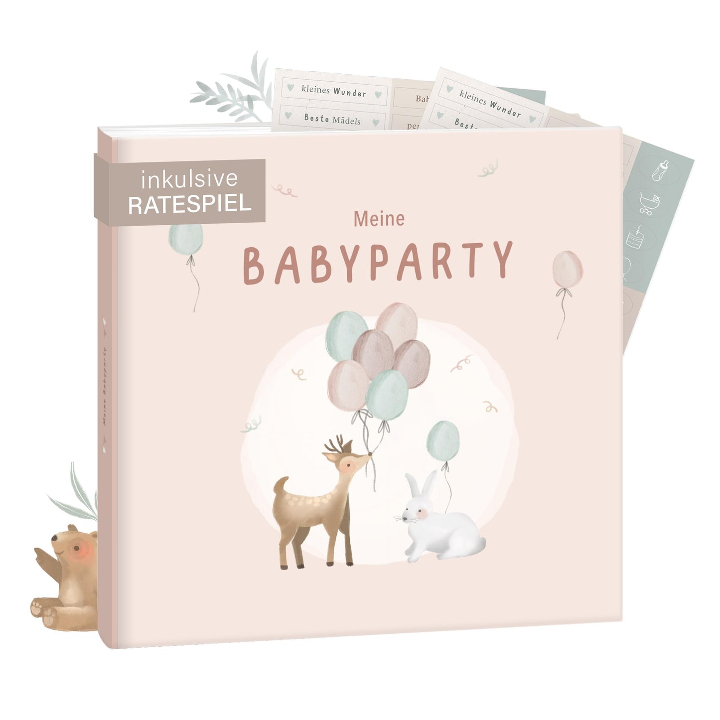 Gästebuch für Babyparty, Babyparty Rosa