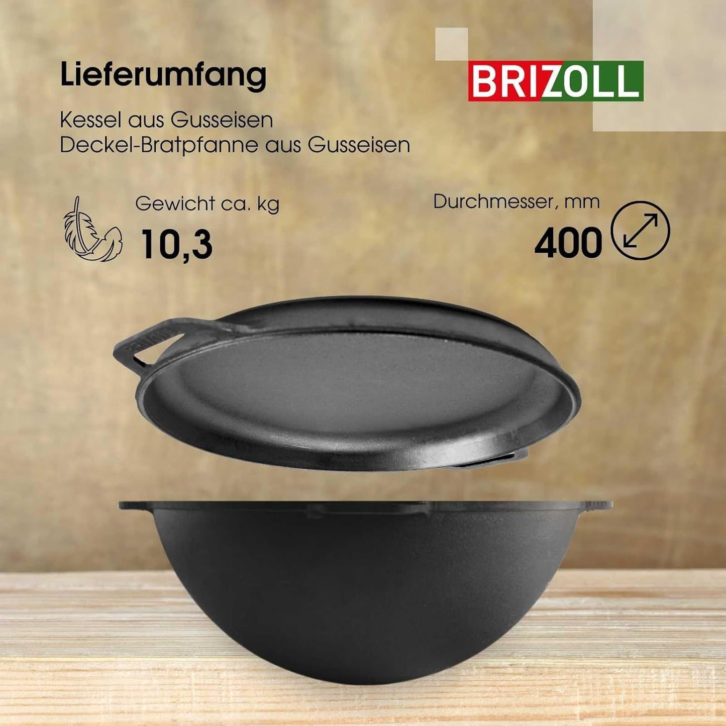 Schwenktopf mit Deckel, 12 L
