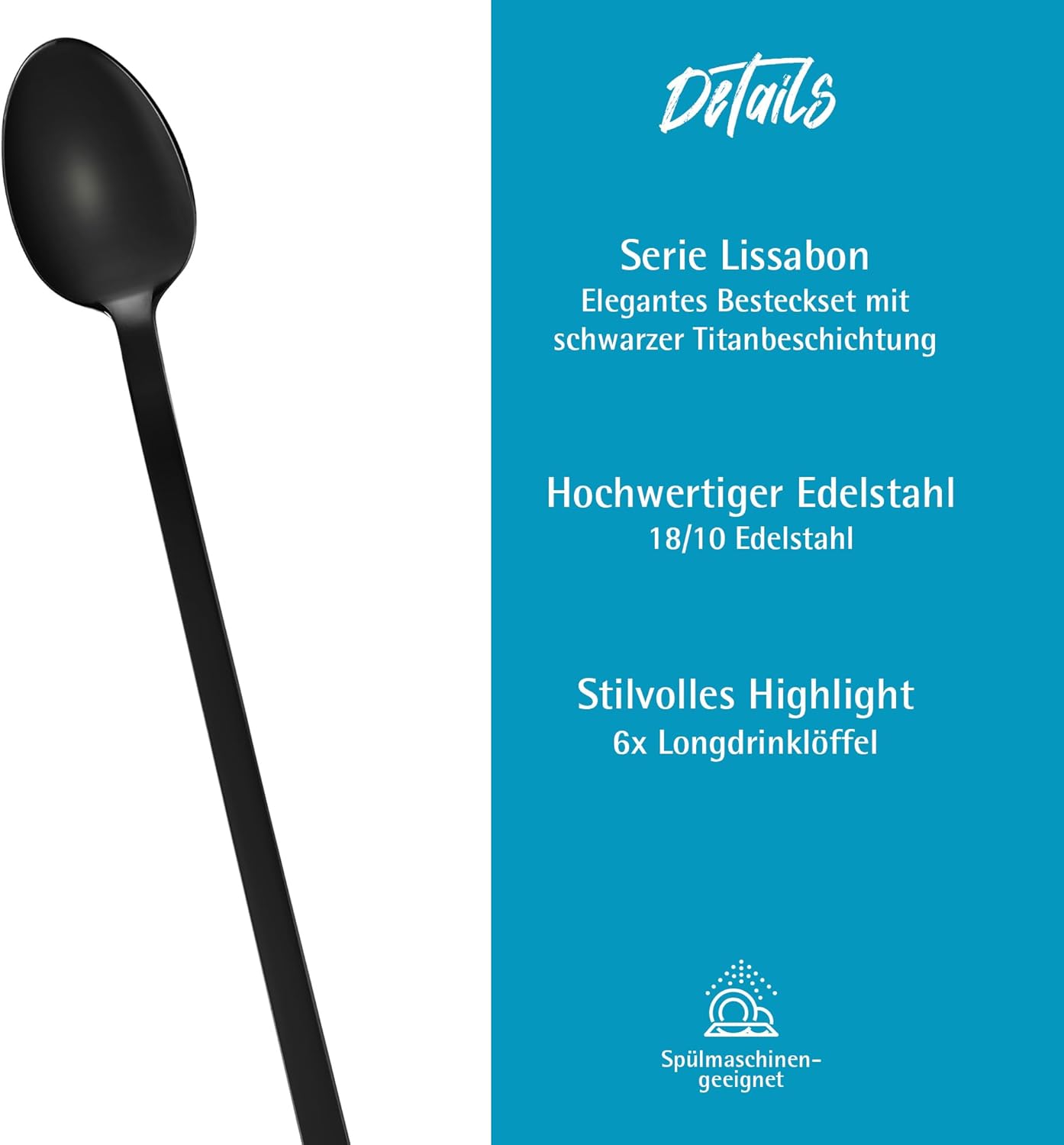 6-teiliges Latte Macchiato Löffel-Set
