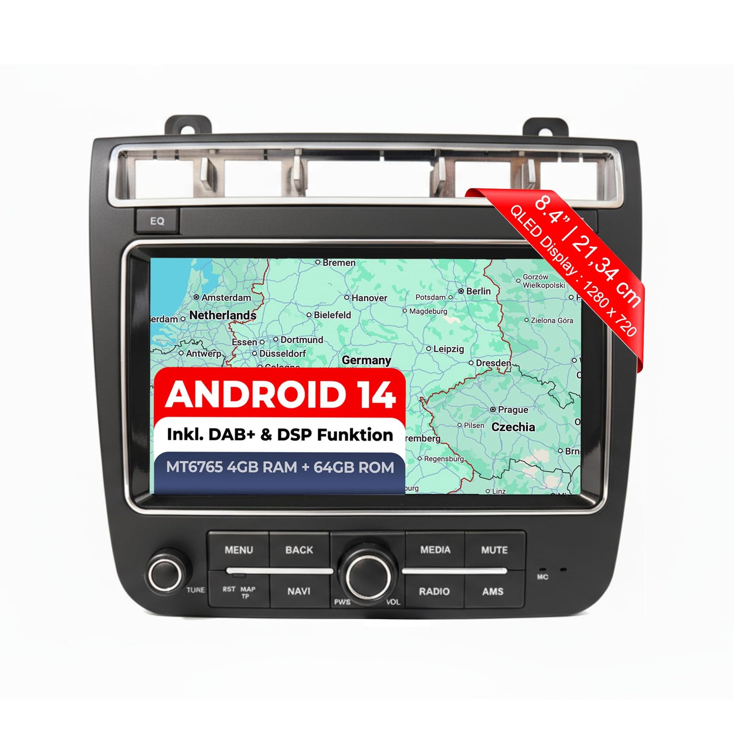AVT8-L2 Android 14 Autoradio mit Navigation & CarPlay für VW Touareg 2010-2019, AVT8-L2