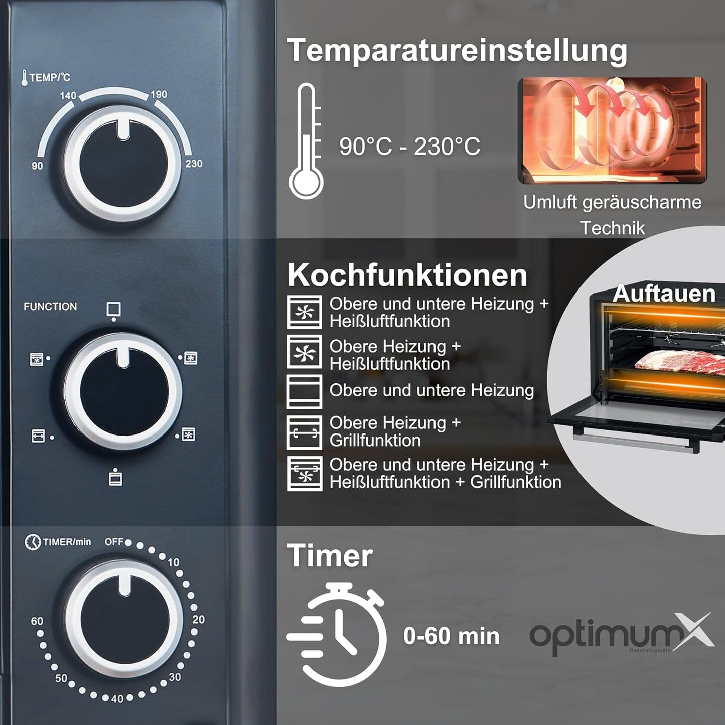 Minibackofen XXL, 60 Liter