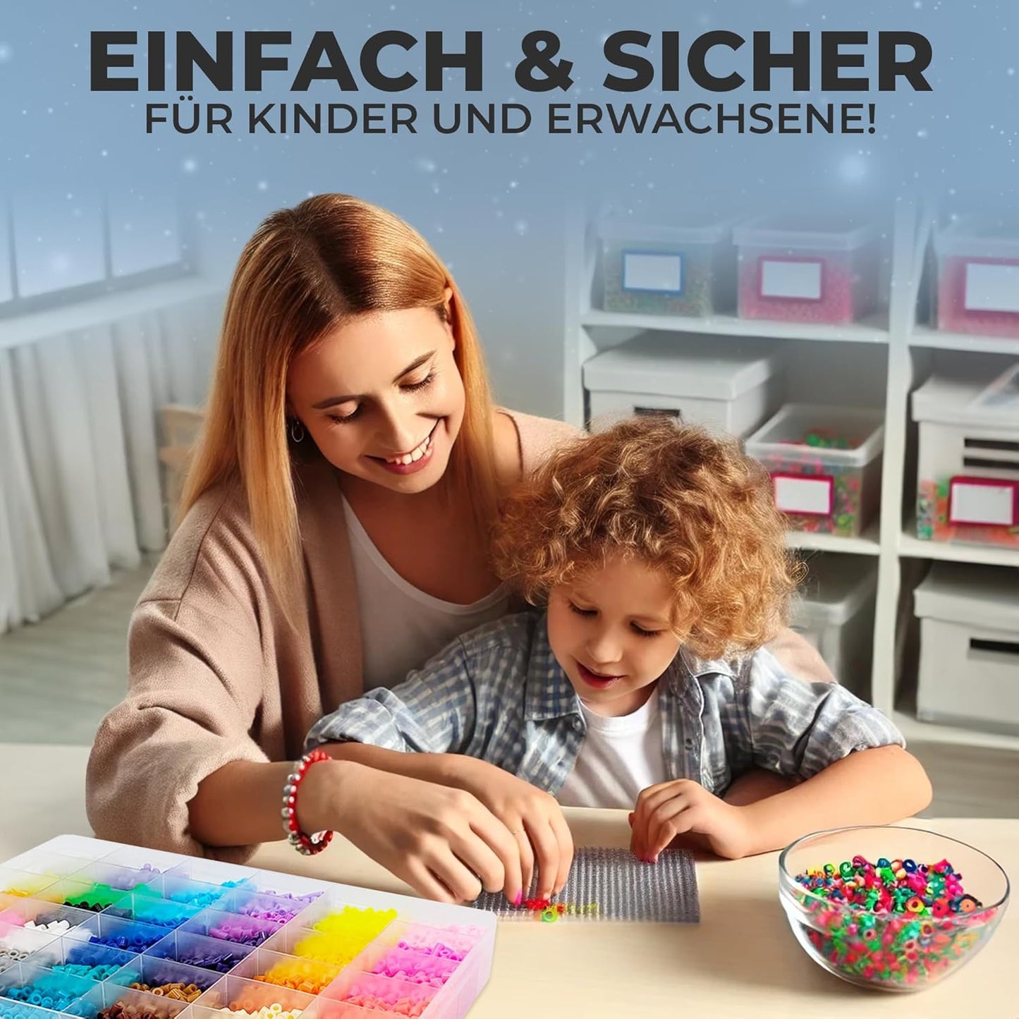Bügelperlen-Set mit 50 Vorlagen