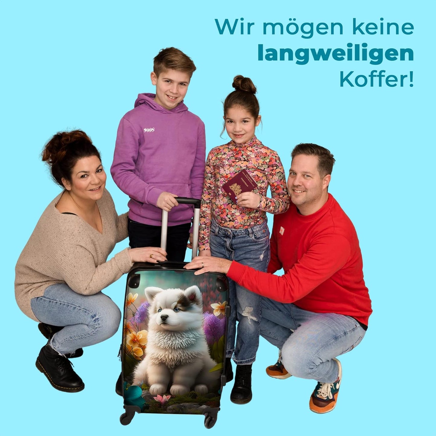 Hartschalenkoffer mit 4 Rollen
