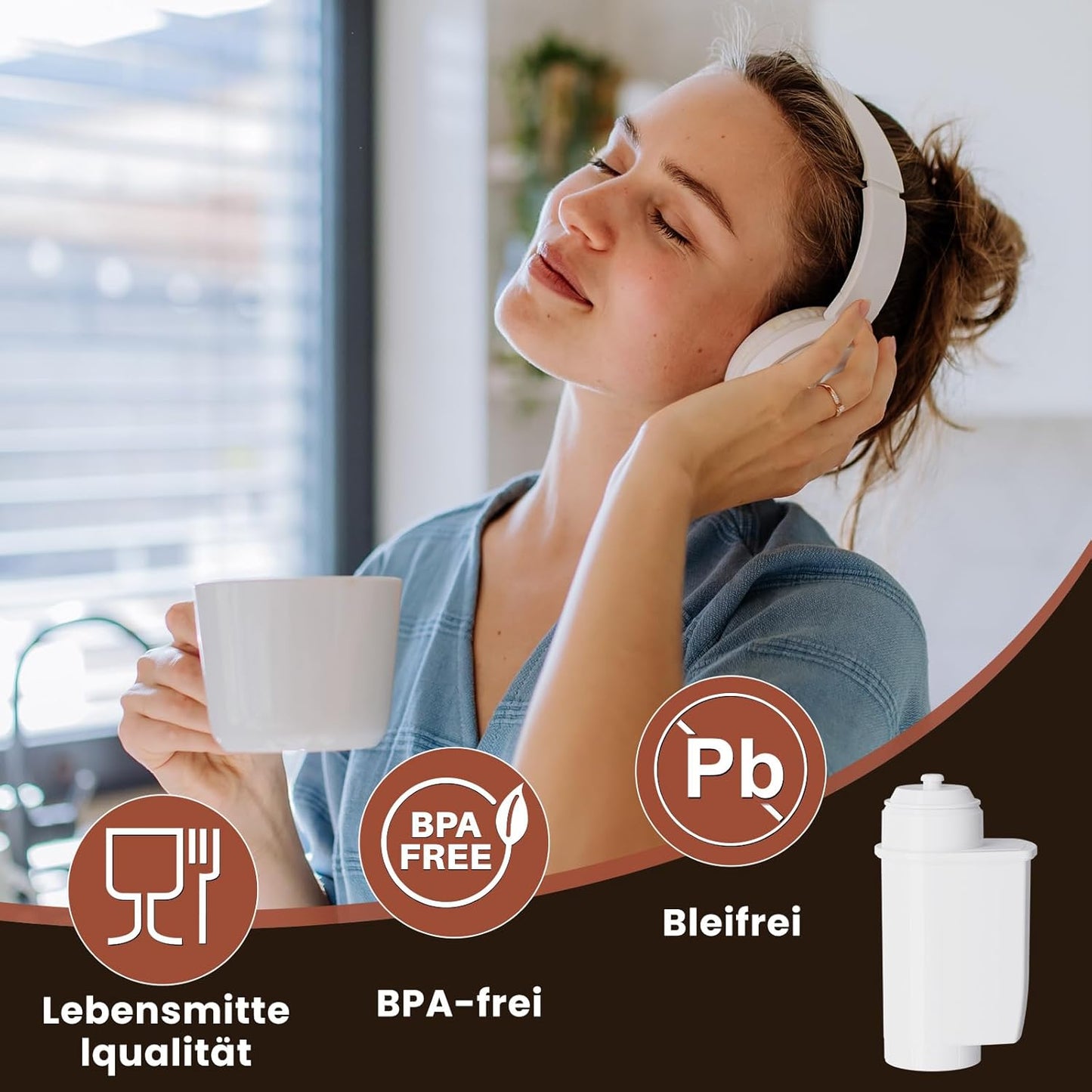 Wasserfilter für Kaffeevollautomaten, 6 Stück, 6 Stück (1er Pack)