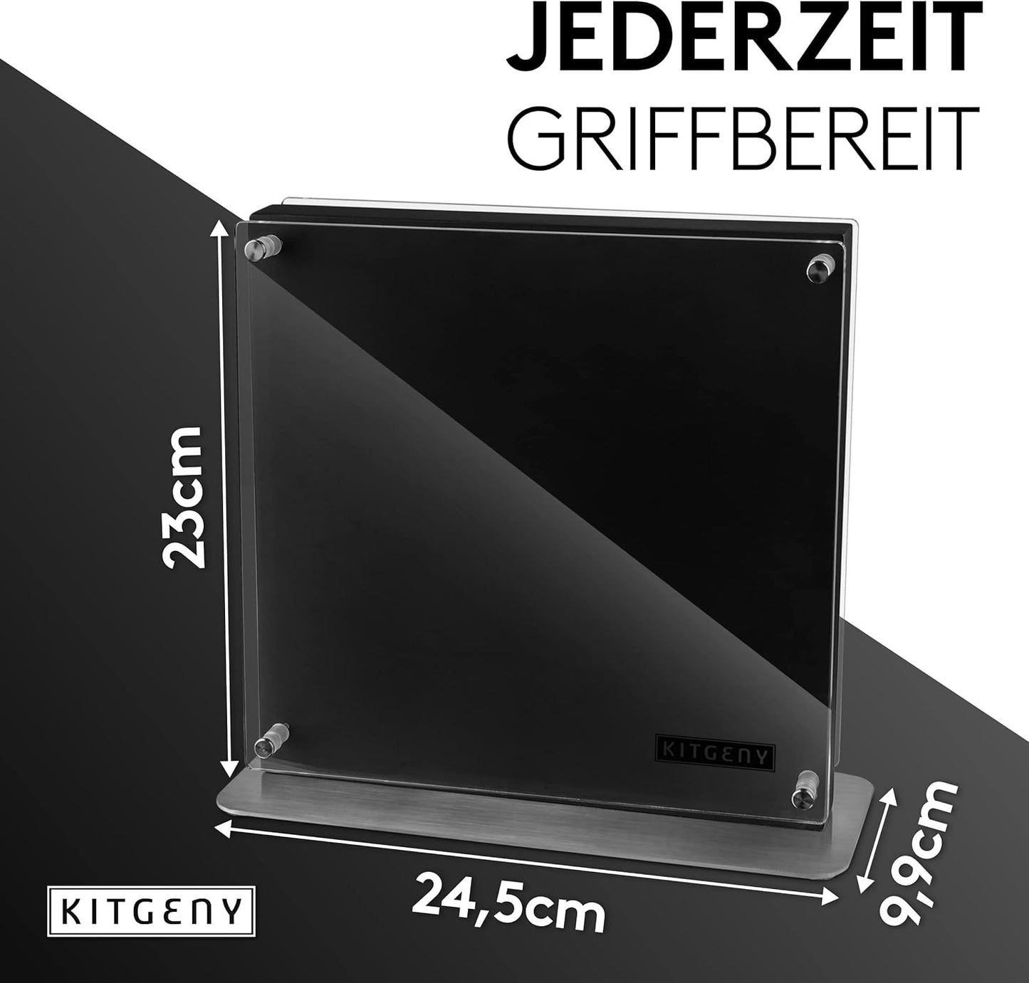 Magnetischer Messerhalter, Schwarz