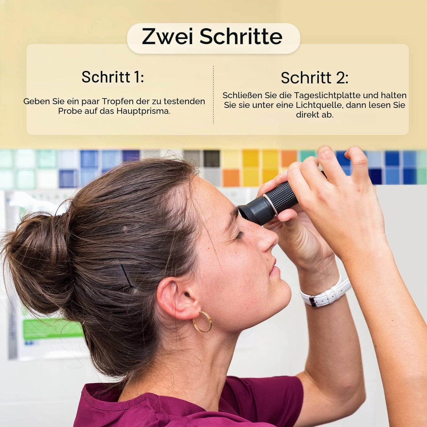 Frostschutz Refraktometer 4-in-1 Kühlmitteltester, Frostschutzprüfer 0 ~ -50ºc