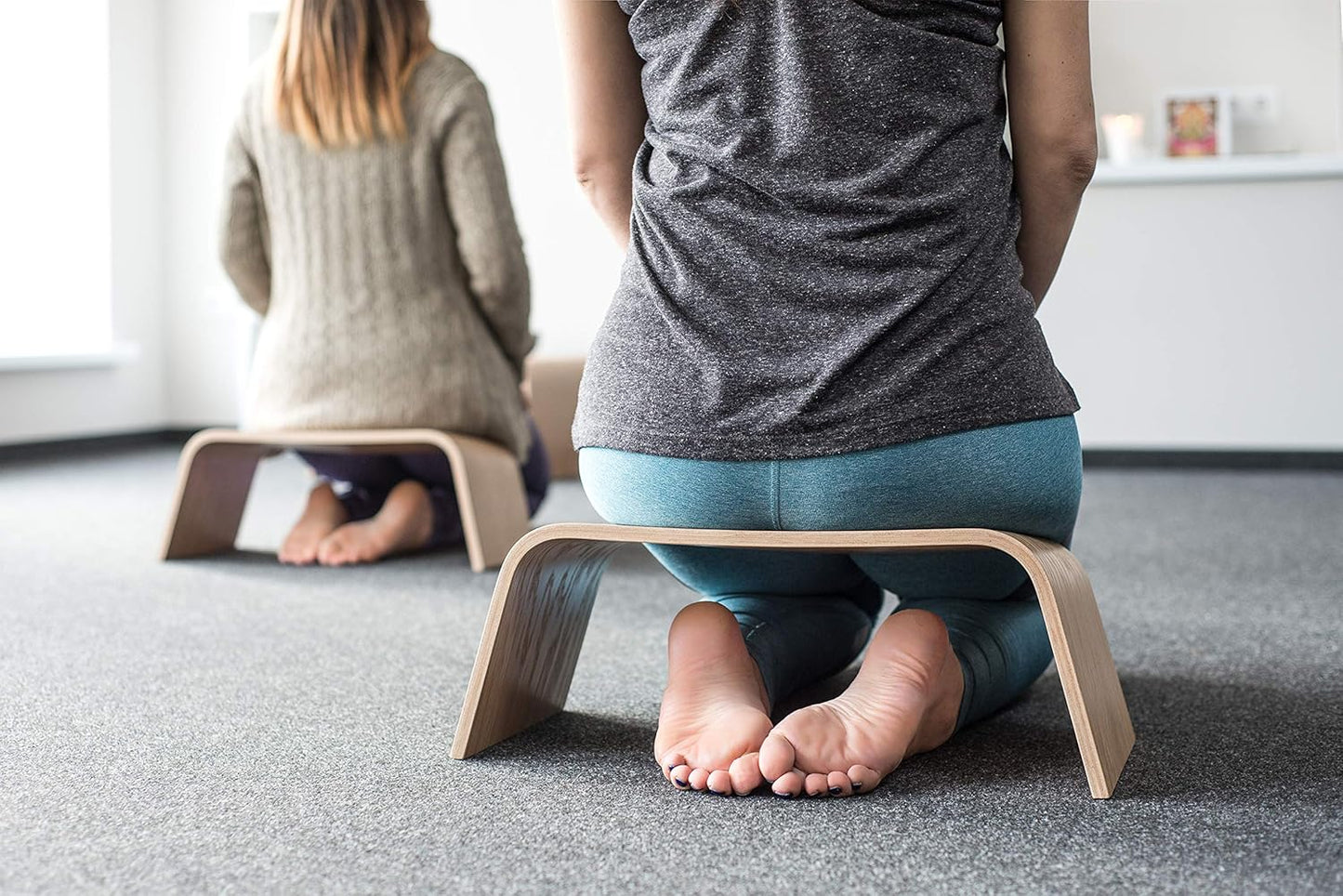 Holzbank für Meditation und Seiza-Pose, Eiche