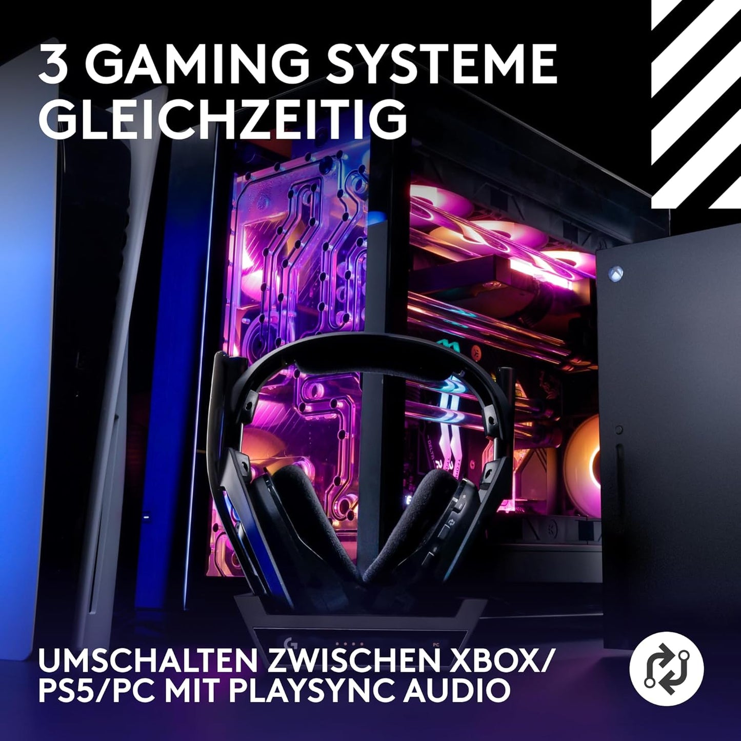 Astro A50 Gaming-Headset mit Basisstation, Schwarz A50 | PLAYSYNC Nur Audio Headset