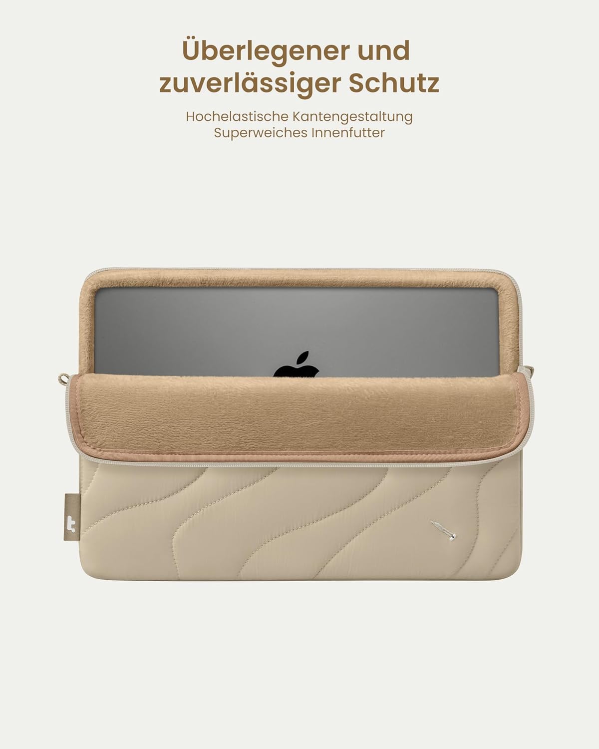 Gesteppte Laptoptasche, Dünenschatten 14 Zoll für MacBook Pro 14