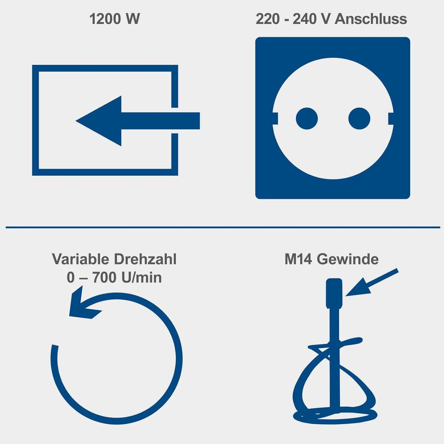 Rührwerk PM1200 mit Farb- und Mörtelrührer