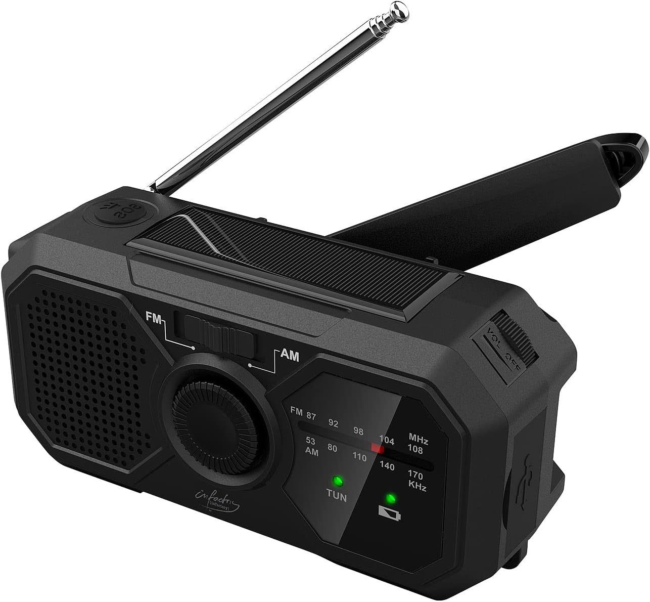 Solar- und Dynamo-Koffer-Radio