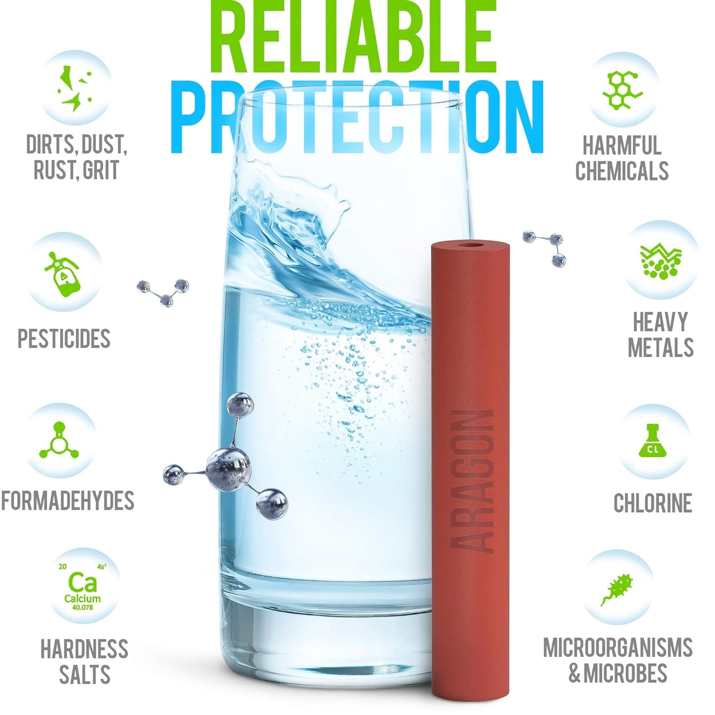 Aragon Filterkartusche für Wasserhahnfilter, Packung mit 1 (3000L)