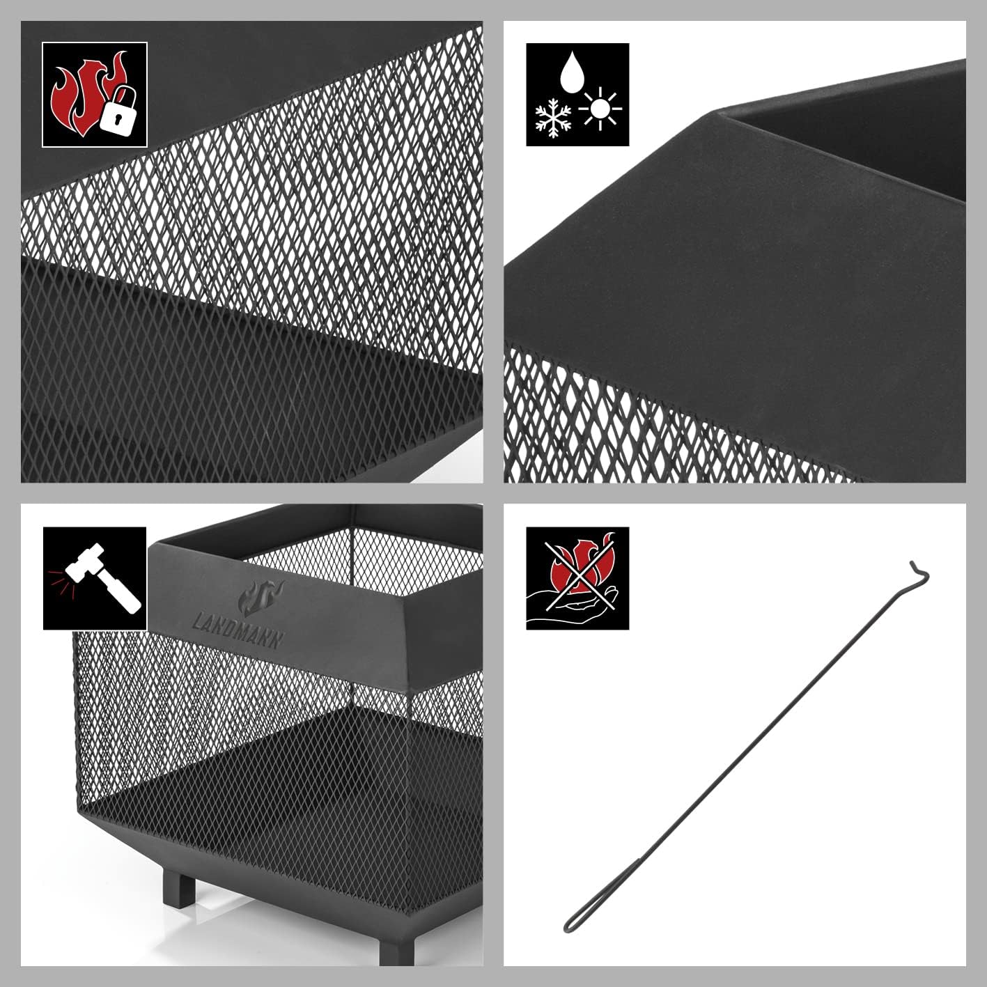 Feuerschale Cube, Feuerkorb Cube
