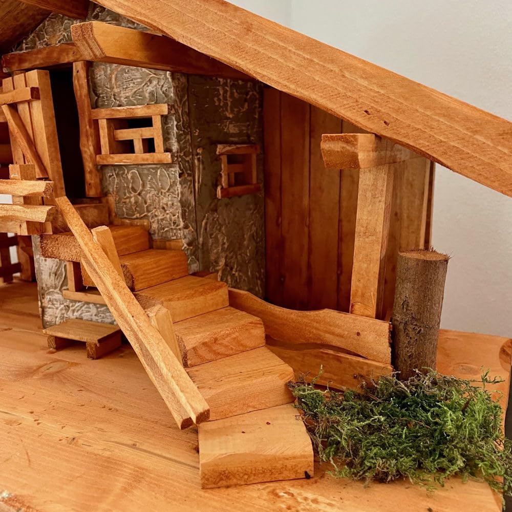 Tischkrippe aus Holz, Krippe 001