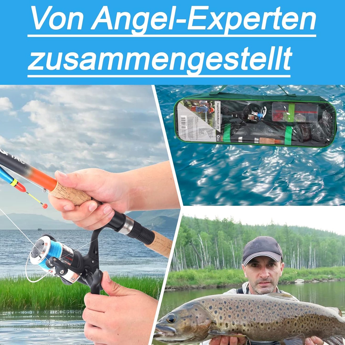 Angel-Set, Länge Teleskoprute: 210 cm