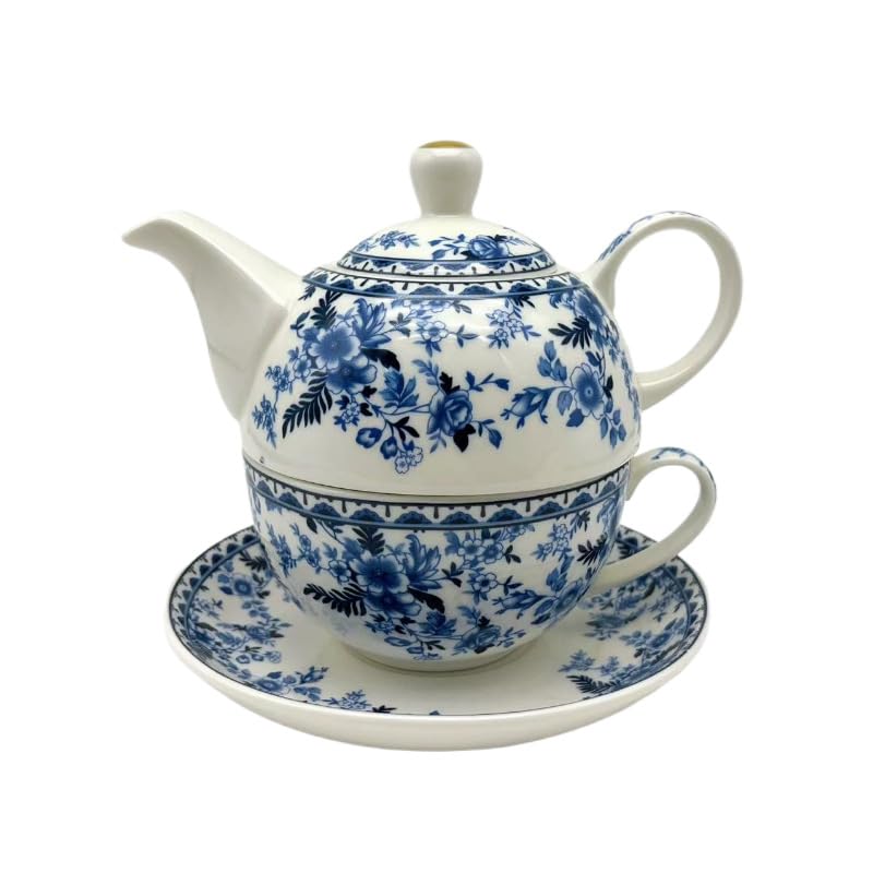 Teeservice für eine Person, Blue And White