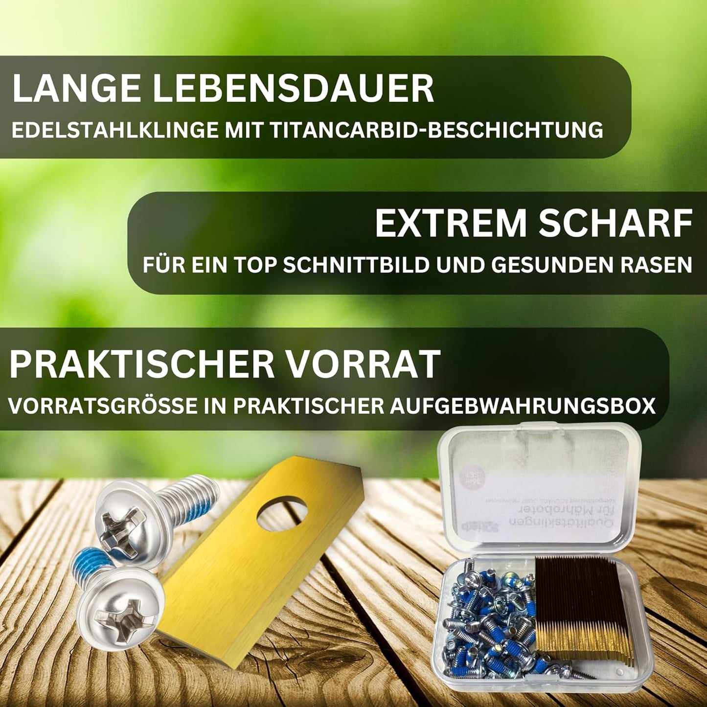 36er-Set Qualitätsklingen für Mähroboter ECOVACS Goat, 36x Klingen