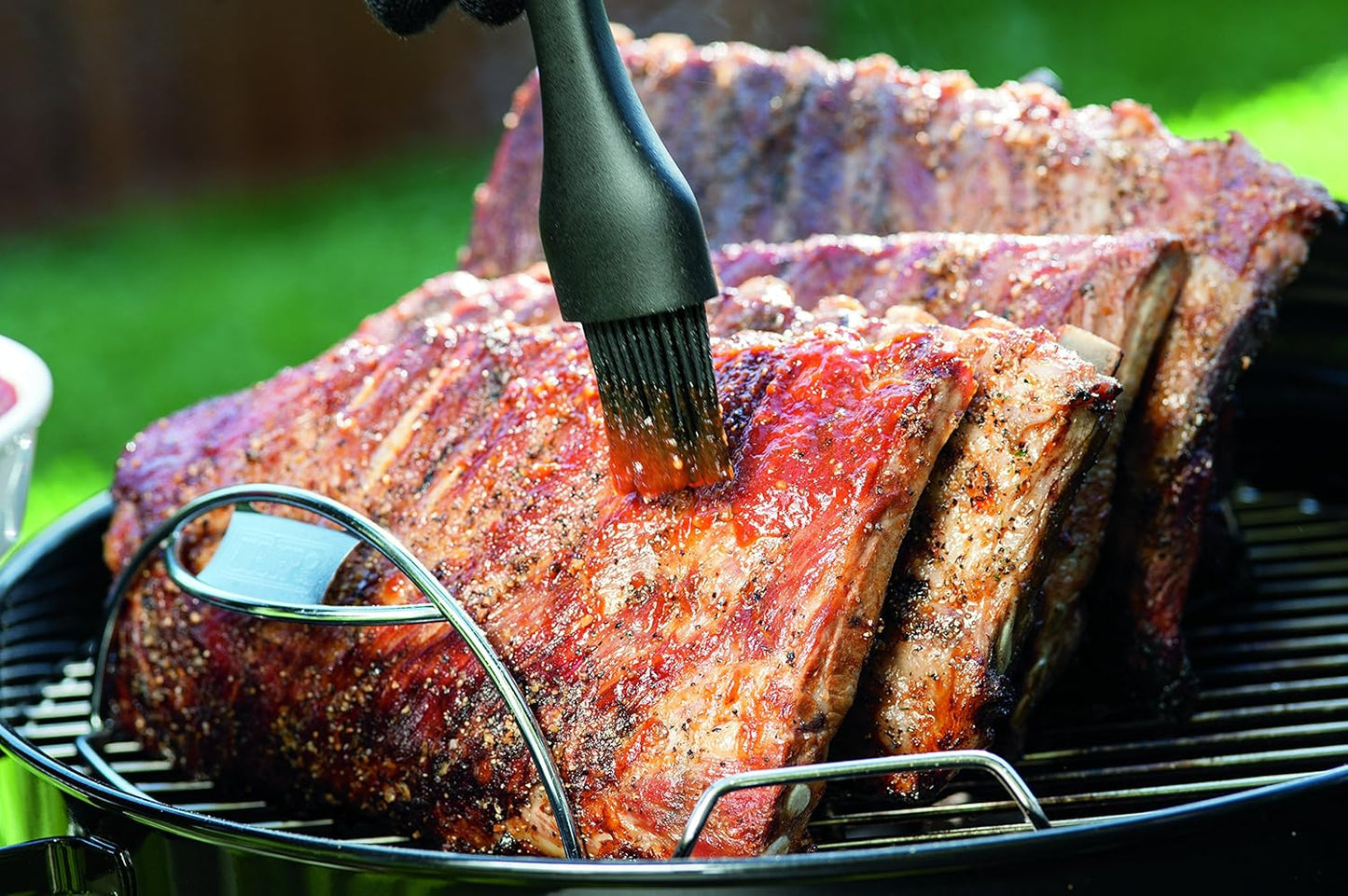 Spare-Rib-Halter, antihaft, spülmaschinenfest, Einzelbett Single