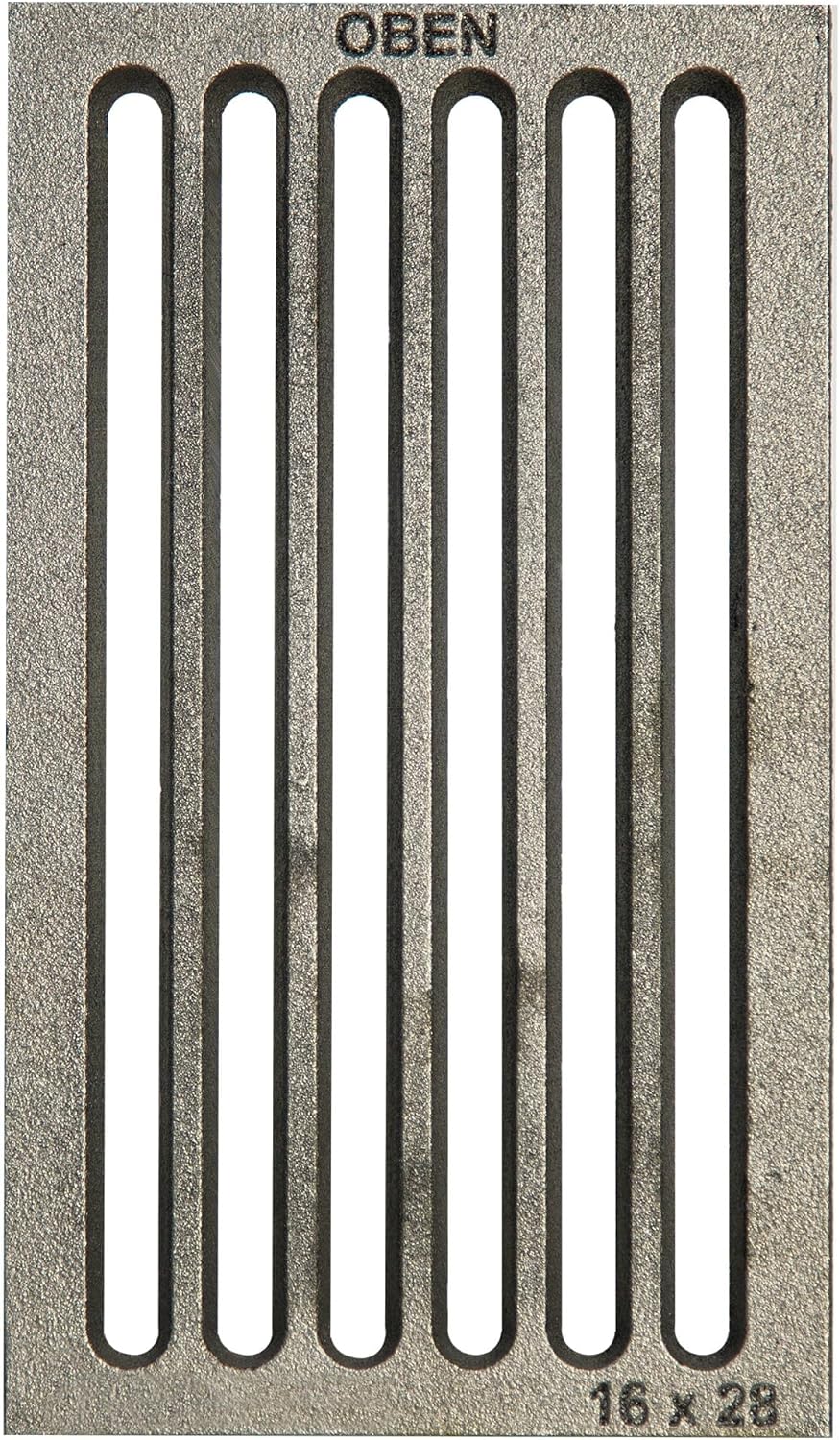 Ascherost aus Gusseisen, 16x28 cm, Rechteckig 16x28 cm