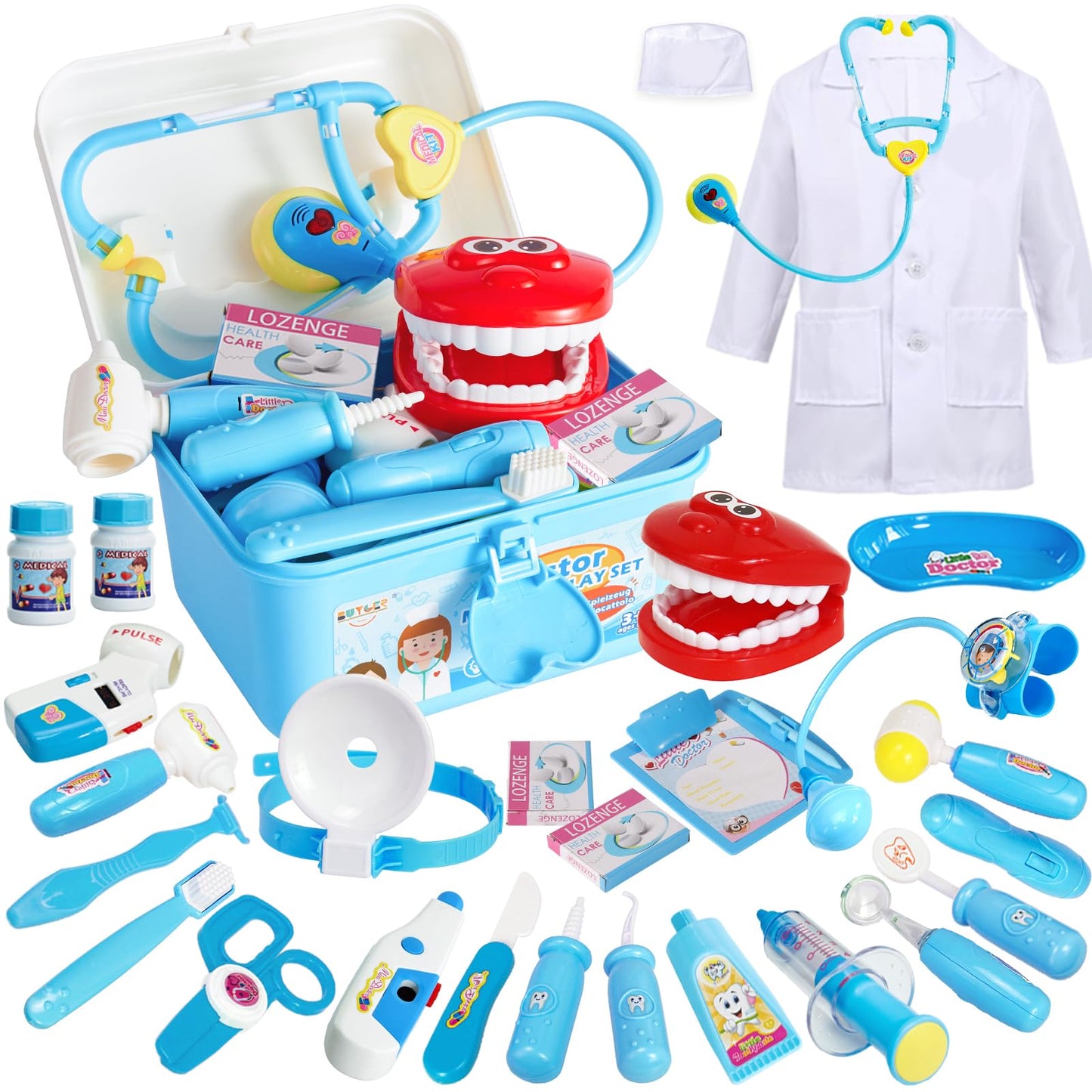Arztkoffer Kinder mit Zubehör, Blau