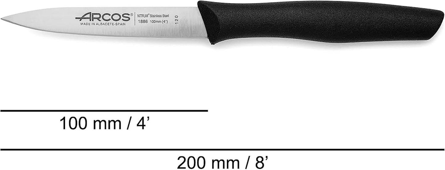 6-teiliges Schälmesser-Set, Nova Serie, 6 Stücke Schwarz