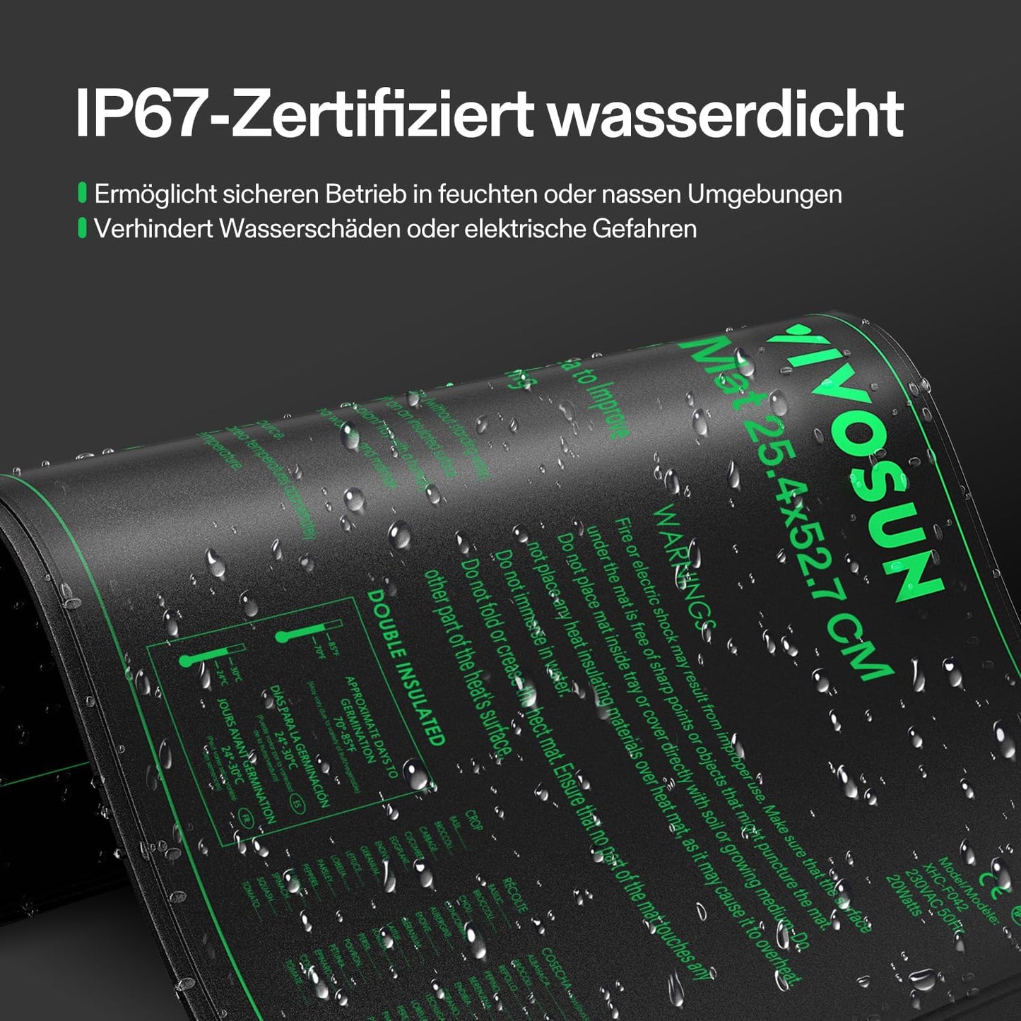 Heizmatte für Pflanzenkeimung und Hydroponik
