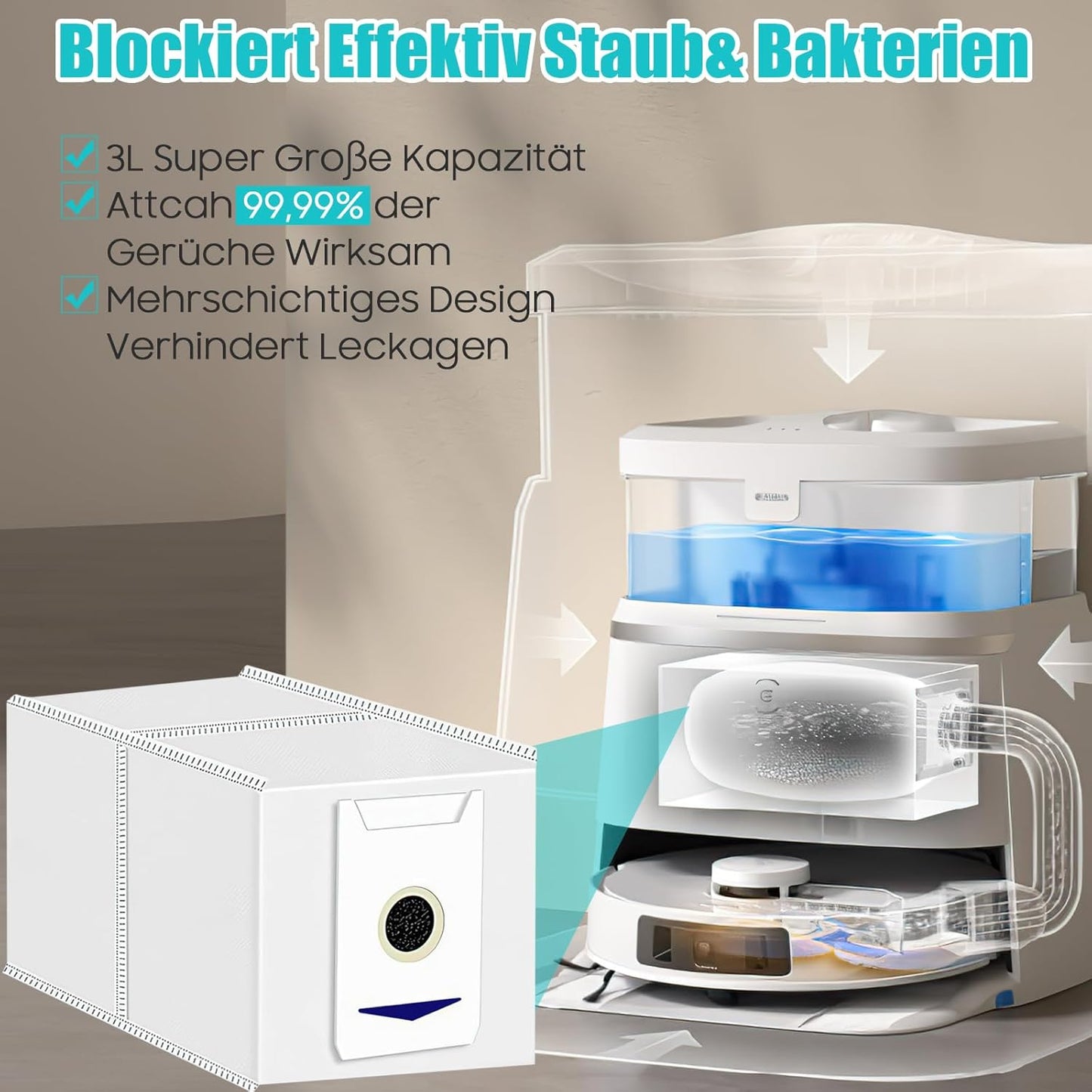 20-teiliges Zubehörset für Deebot T30 Saugroboter, Für Ecovacs Deebot T30 Omni / T30 Pro Omni / T30 Max