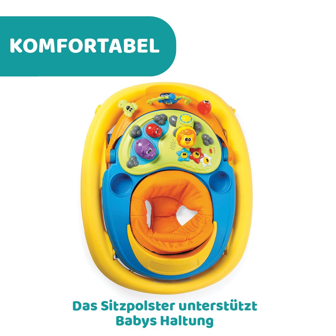 Walky Talky höhenverstellbarer Lauflernwagen mit Aktivitätszentrum, Sunny